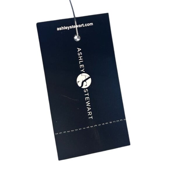 Ashley Stewart Peplum Top Women's Size Large  14/16‎ Blue Geometric Design NEW - Picture 8 of 8